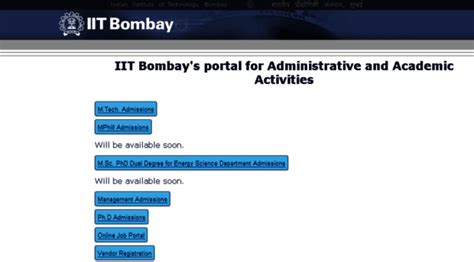 asc internal portal iitb|iitb external portal.